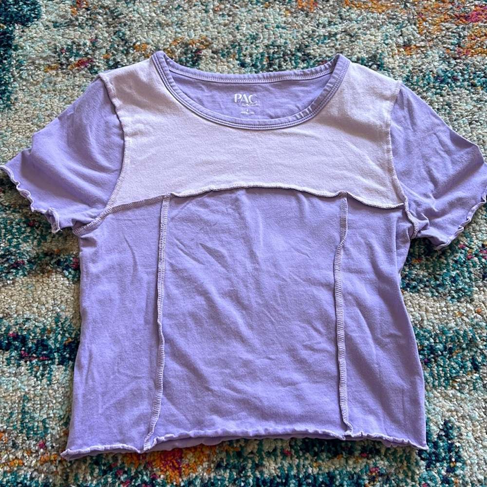 Pacsun purple cropped short sleeve size Small